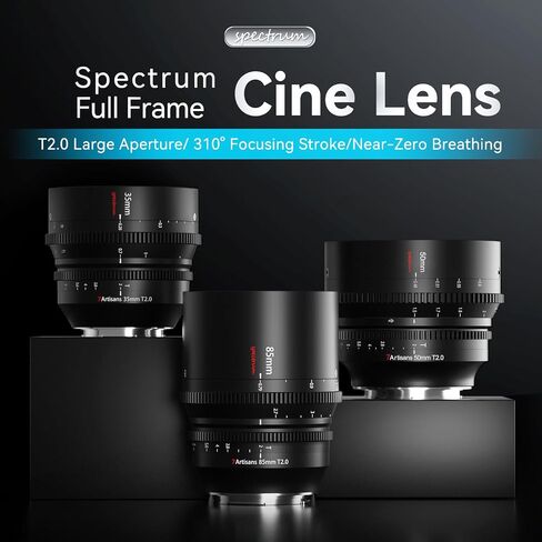 7artisans 35mm T2.0 Large Aperture Full Frame Cine Lens Compatible for Canon R Mount, Manual Focus Low Distortion Cinema Lens Mirrorless Cameras for Canon R RP R5 R6,Black in Kuwait