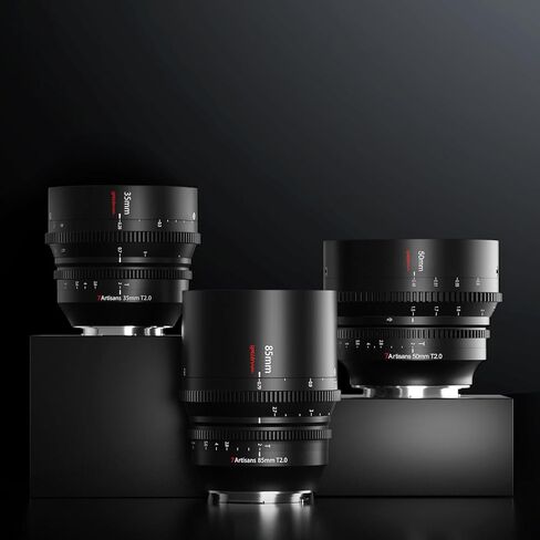 7artisans 35mm T2.0 Large Aperture Full Frame Cine Lens Compatible for Canon R Mount, Manual Focus Low Distortion Cinema Lens Mirrorless Cameras for Canon R RP R5 R6,Black in Kuwait