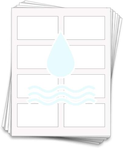 Premium Waterproof Vinyl Labels for 6 oz Jars, 3.5 x 2 in., White, for Inkjet Printers (Waterproof White Vinyl (Inkjet only), 120 Labels) in Saudi Arabia