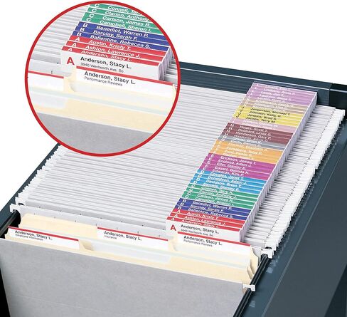 Smead Viewables Color Labeling System Refill Pack, 3 7/16" x 1 1/4", White, 160 per Pack (64915) in Saudi Arabia