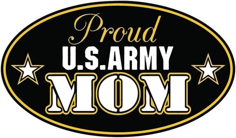 Smart Proud Army Mom U.S. Armed Vinyl Bumper Sticker Decal - Ideal for use on Car Windows, Bumpers, Walls, Doors, Glass Windows or Any Other Clean Smooth Surfaces 3" X 5" in Saudi Arabia