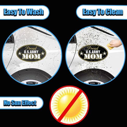 Smart Proud Army Mom U.S. Armed Vinyl Bumper Sticker Decal - Ideal for use on Car Windows, Bumpers, Walls, Doors, Glass Windows or Any Other Clean Smooth Surfaces 3" X 5" in Saudi Arabia
