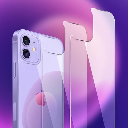Back Screen Protector for iPhone 12 [2-Pack], Rear Tempered Glass [Haptic Touch] Temper Glass Film Premium HD Clarity Anti-Fingerprint/Scratch Compatible with iPhone 12 (6.1 inch) in Saudi Arabia
