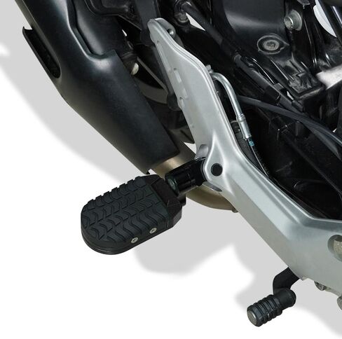 Motorcycle Foot Peg Pedals, 360 Adjustment Stainless + Rubber Wide Footpegs Fit for Husqvarna Vitpilen/Svartpilen 401/701 18-24, Svartpilen 250 20-24, 200/125 21-24 Larger Foot Pedals (Black) in Saudi Arabia