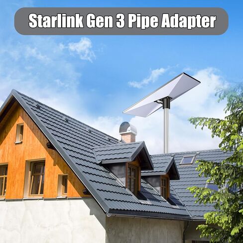 محول أنبوب تركيب Starlink Gen 3، مثالي لتركيب الأطباق القياسية Starlink Gen 3، حامل Starlink Pole Mount، Starlink Gen3/V3 لوحة تركيب السقف Starlink Gen 3، ملحقات Starlink in Kuwait