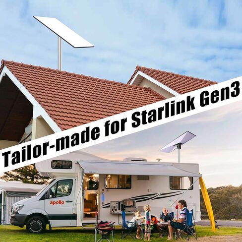 محول أنبوب تركيب Starlink Gen 3، مثالي لتركيب الأطباق القياسية Starlink Gen 3، حامل Starlink Pole Mount، Starlink Gen3/V3 لوحة تركيب السقف Starlink Gen 3، ملحقات Starlink in Kuwait