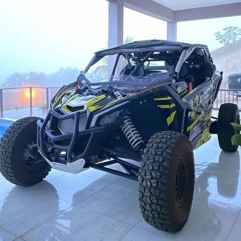 طراز ELITEWILL X3 الأمامي نصف الزجاج الأمامي المقاوم للخدش متوافق مع 2017-2022 Can Am Maverick X3/ X3 Max جميع الموديلات تحل محل OEM #715002909 in Kuwait