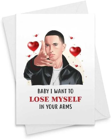Funny Hip Hop Card - Baby, I Want To Lose Myself In Your Arms, Mother's Day, Valentine's Day, Christmas, Father's Day, Anniversary Day, Galentine, Birthday, Wife Husband Girlfriend Her Him [00009] in Saudi Arabia