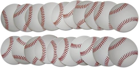 Novel Merk Baseball Sports Ball Vinyl Stickers - 2" Round Individual Decals for Laptop, Water Bottle, Phone, Party Favors, & Decor - Adheres to Clean Surfaces Waterproof & Repositionable (8) in Saudi Arabia