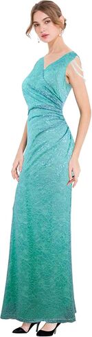 ANGEL FASHIONS Women's Off Shoulder Lace Split Ruffled Beading Sheath Wedding Dress in Saudi Arabia