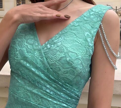 ANGEL FASHIONS Women's Off Shoulder Lace Split Ruffled Beading Sheath Wedding Dress in Saudi Arabia