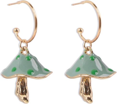 Cute Mushroom Dangle Drop Earrings for Women Girls,Creative 3D Simulation Lightweight Mushroom Earrings Funny Food Vegetable Earrings Jewelry Gifts in Saudi Arabia