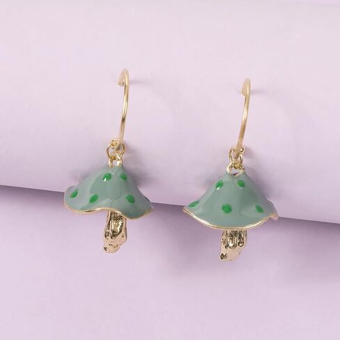 Cute Mushroom Dangle Drop Earrings for Women Girls,Creative 3D Simulation Lightweight Mushroom Earrings Funny Food Vegetable Earrings Jewelry Gifts in Saudi Arabia