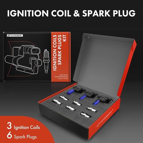 A-Premium Set of 3 Ignition Coil Pack and Iridium Spark Plugs Compatible with Lexus GS300 IS300 2001-2005 & Toyota Supra 1998, L6 3.0L in Saudi Arabia