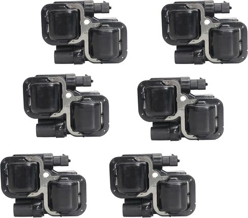 Set of 6 Ignition Coil with 12 Iridium Spark Plug and Wire, fits for Mercedes-Benz C240/C280/C320/CL500/CLK500/E320/E430/G500/ML320/ML350/ML500/R500/S430/SL500 98-07,fits for Chrysler Crossfire 04-08 in Saudi Arabia