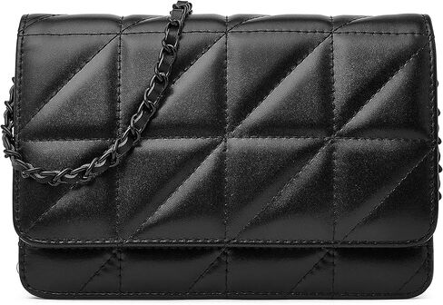 DORIS&JACKY Small Leather Shoulder Bags For Women Quilted Elegant Travel Crossbody Handbags With Metal Chain in Saudi Arabia