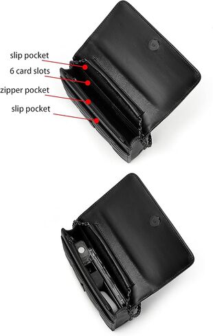 دوريس اند جاكي حقائب كتف جلدية صغيرة للنساء حقائب سفر أنيقة مبطنة عبر الجسم مع سلسلة معدنية in Kuwait