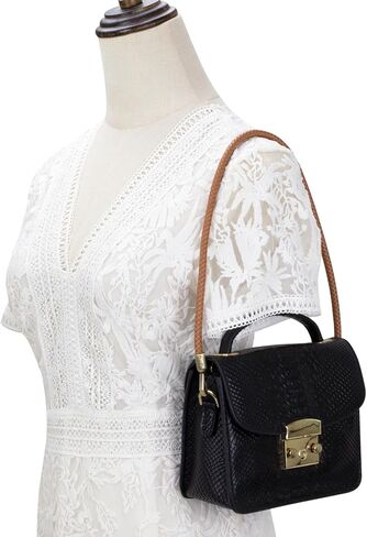 ALLZEDREAM Braided Leather Purse Strap Replacement Handbag Shoulder Bag Handle in Kuwait