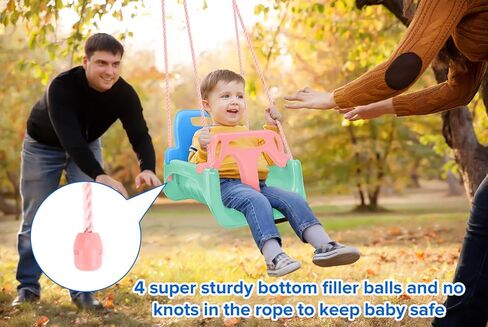 Baby Outdoor Swing - Toddler Swing Set - 3 in 1 Detachable Baby Swings for Infants to Toddler - Swing Chair for Kids - Indoor Swing for Kids Ages 1-5, Swing Seat for Playground (Green) in Saudi Arabia