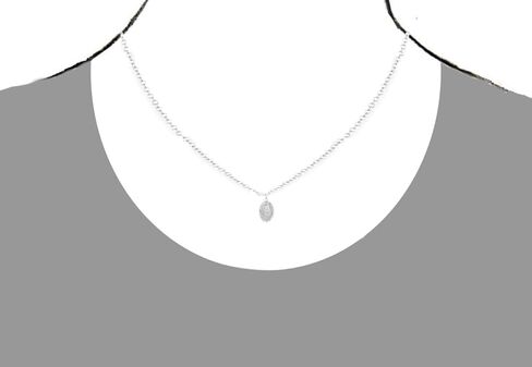 Ritastephens Italian Sterling Silver Small Oval Saint St Christopher Medal Charm Pendant Necklace, 16mm, 20mm in Saudi Arabia
