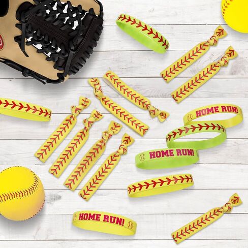 40 Pieces Softball Party Favors, Softball Silicone Wristbands Softball Hair Ties for Softball Game Day Boys Girls Teens Birthday Softball Theme Party Softball Team Awards Presents in Saudi Arabia