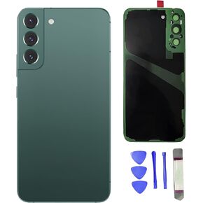 استبدال الزجاج الخلفي لهاتف Galaxy S22 Plus لهاتف Samsung Galaxy S22 Plus 5G مع عدسة الكاميرا وشريط التثبيت المسبق + الأدوات (أخضر) in Kuwait