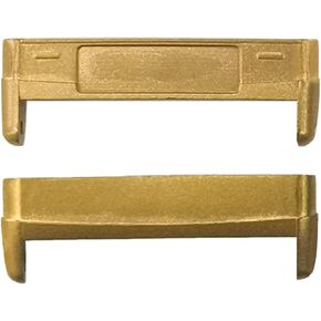 Compatible with Fitbit Versa 3 and Fitbit Sense Solid Stainless Steel Connector, Metal Replacement Accessories for Women Men,Gold