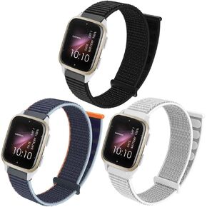 [3 Pack] Ginffaa Nylon Watch Bands Compatible for Garmin Venu/Venu Sq 2/Venu Sq Music/Venu 2 Plus/Vivoactive 3/Vivomove HR Band,Women Men 20mm Adjustable Loop Straps for Forerunner 158/245/645/55 in Kuwait
