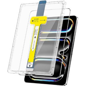 TQLGY Screen Protector for iPad Pro 13-Inch M4 (2024, 7th Generation), 9H Tempered Glass, HD Clear, Anti-Scratch, Auto Dust Removal Installation, 1-Pack