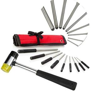 Roll Pin Punch Set with Soft Mallet - Great for Gun Building and Removing Pins