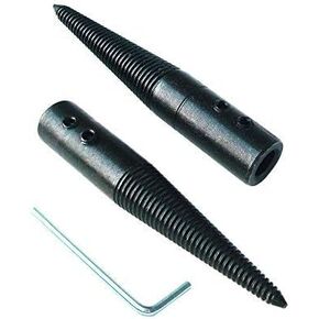 2 Pcs Tapered Spindle Adapter Threaded Polishing Shaft with two fastening screws for Bench Grinder Buffing Polishing Wheel with Left and Right，1/2" spindle Motor Arbor Adapter