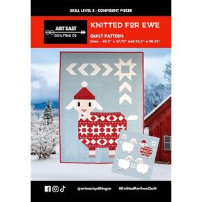 Art East Quilting Knitted for Ewe Quilt Pattern, Multi
