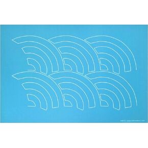Full Line Stencil - Baptist Fan - Edge to Edge Stencil, Continuous Line Template for Free Motion Quilting, Domestic Machine, Hand Quilting, Long-Arm Quilting (30717)