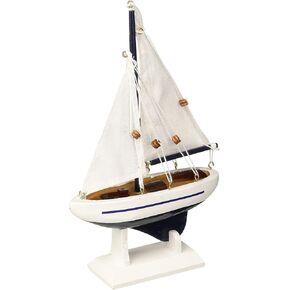 Hampton Nautical Blue Sailboat Christmas Tree Ornament 9" - Decorative Model Boat - Nautical Christmas Tree Decoration