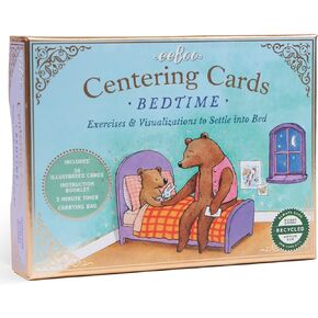 eeBoo: Bedtime Centering Cards, a Resource to Ease Your Child into Bedtime, Contains 36 Cards, 3-Minute Sand Timer and Fabric Bag, for Ages 3 and up