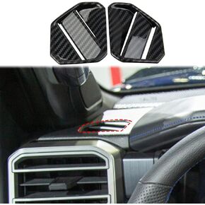 Carbon Fiber Air Vent AC Outlet Cover Trim Above Dashboard Accessories for Toyota Tundra 2022+ Sequoia 2023+