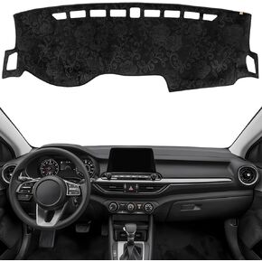 KEYOOG Dashboard Cover Dash Mat Fit for 2024 2023 2022 2021 2020 2019 K-ia Forte,Car Dash Board Mat Anti-Glare Carpet,Non-Slip Pad Sunshield Protector (Flannel)