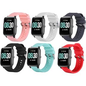 6-Pack Replacement Bands Compatible with iTech Fusion 2 /2S / 2R for Men Women, Soft Silicone Band Accessories Sports Wristbands with Quick Release