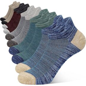 Closemate Ankle Socks for Men Women Low Cut Colorful Socks Cotton Non Slip Short Socks 5 Pairs