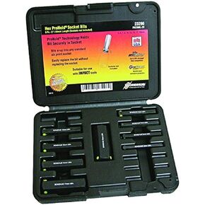 Bondhus 23296 ProHold Socket Hex Bits Set, 2", 9 Piece