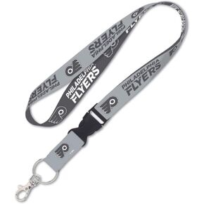 WinCraft Philadelphia Flyers Lanyard with Detachable Buckle, 1" - Grey
