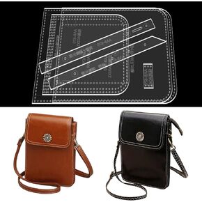 Shoulder Bag Acrylic Template Leather Pattern Acrylic Leather Pattern Leather Templates for Shoulder Bag Satchel Bag Bucket Bag (AAB-621)