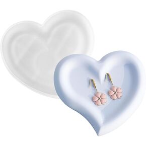 Tray Silicone Molds Large Resin Tray Molds Round Heart Flower Shape Plate Mold Irregular Organizer Casting Mold Epoxy Resin Moulds for Jewelry Storage DIY Art Craft Home Decor (Flower)