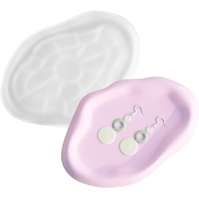 صينية قوالب السيليكون قوالب صينية كبيرة من الراتنج على شكل قلب مستدير على شكل زهرة قالب قالب منظم غير منتظم قالب صب قوالب راتنجات الايبوكسي لتخزين المجوهرات DIY فن الحرف اليدوية ديكور المنزل (القلب) in Kuwait