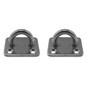 US STAINLESS 2 Pieces Stainless Steel 316 Square Pad Eye 3/16" 5mm (35mm x 30mm) Marine Grade
