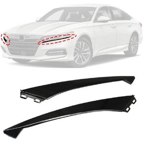 1 Pair Left & Right Grille Lower Moulding Trim Compatible with Honda Accord Sedan 2018 2019 2020 Replace# 71114TVAA00 71119TVAA00