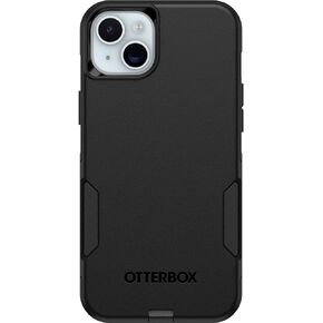 OtterBox iPhone 15 Plus and iPhone 14 Plus Commuter Series Case - BLACK, slim & tough, pocket-friendly, with port protection (ships in polybag)