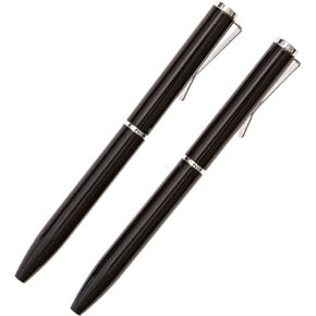 NarwhalCo Set of 2 Black Small Pens (3.35") for Pocket, Wallet, Planner, Purse or Passport