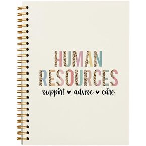 HR Gifts Notebook,Human Resourses Inspirational Journals,HR Appreciation Gift,Thank You Gift for HR Manager Director,Retirement Gift for Coworker Friend,Black Hardcover Spiral Notebook 5.5x8.3