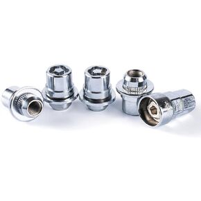 OEM Wheel Lock Lug Nut Set M12 x 1.5 Anti Theft Fit Toyota Camry-Corrola-Tacoma-RAV4, Lexus ES/GS/IS/NX/RC/RX/UX Series, Chrome 4 Socket Nuts with 1 Key